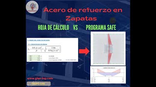 Acero de refuerzo en zapatas con hoja de cálculo vs programa [upl. by Marden]