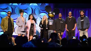 Tidal launch Beyonce Kanye Rihanna Jay Z Madonna TIDALforALL [upl. by Nylak]