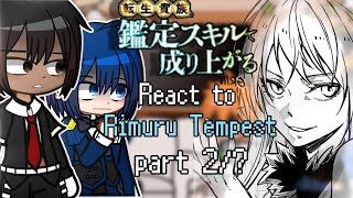 °ill use my appraisal skill to rise in the world React to Rimuru Tempest 2Gacha reactshort° [upl. by Uliram491]