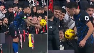 POKE PROBE Shocking moment fan pokes Sevilla star Lucas Ocampos’ bum as club blast ‘obscene and [upl. by Ennaeed459]