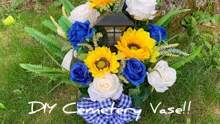 How to Make a DIY Cemetery Floral Arrangement Vase [upl. by Feingold703]