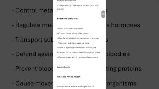 Protein Class 11 biology chapter no 2 biological molecules easy notes fscpart1 easynotes [upl. by Nami317]