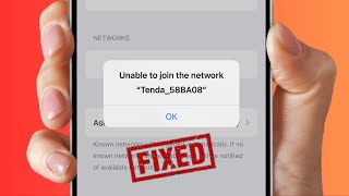 How to Fix iPhone WiFi Problem Unable To Join The Network  Unable To Join The Network Problem iOS [upl. by Nomzzaj575]