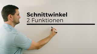 Schnittwinkel zwischen 2 Funktionen Analysis  Mathe by Daniel Jung [upl. by Nnylekoorb852]