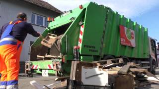 Sperrmüll Faun Powerpress Teil2  Bulky Waste Garbage Truck Part2 [upl. by Enitsenrae]