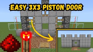 EASY 3x3 Redstone PISTON DOOR Bedrock  Java [upl. by Meryl364]