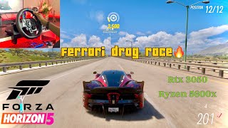 Ferrari drag race🔥with G29 racing wheelracingwheel gaming forzahorizon5 racing youtube fh5 [upl. by Reider]