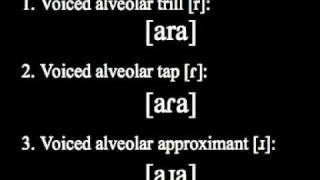 Alveolar Trill Tap and Approximant（英語発音聴取用） [upl. by Ardnuhsed]