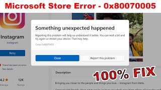 How to Fix Microsoft Store Something Unexpected Happened Error 0x80070005 on Windows 10 amp 11 [upl. by Nova]