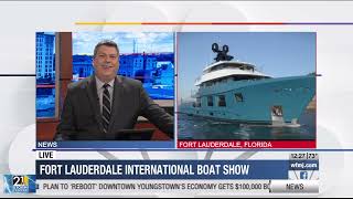 Mike Caudill live from the 2024 Fort Lauderdale International Boat Show on WFMJ in Youngstown [upl. by Kirsti]