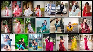 💯New Pose Ideas💞Girls Saree PosesGirls Photo Poses IdeasGirls Jeans Top PosesSaree te Nari💋💋👸 [upl. by Pall]