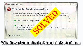 Windows Detected a Hard Disk Problem  How to fix windows has detected a hard disk problem [upl. by Collette813]