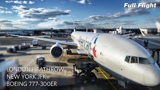 American Airlines Boeing 777300ER Full Flight London to New York AA107 with ATC [upl. by Anilet]