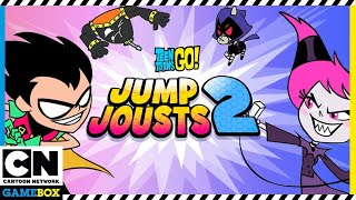 Jump Jousts 2 GamePlay  Teen Titans Go Games  Robin Starfire Cyborg Raven  Cartoon Network [upl. by Rohn184]