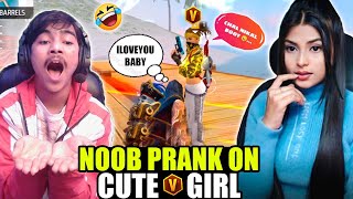 Noob Prank On Random v Badge Cute Girl on CS ranked  Garena free fire [upl. by Siroval]