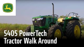 John Deere 5405 PowerTech Tractor  Walkaround Review and Features [upl. by Witherspoon585]