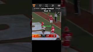 Georgia vs Tennessee Clash Of Titans shorts ncaafootball nfl fypシ゚viral [upl. by Javier]