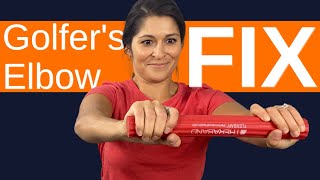 Best Golfers Elbow Exercise for Elbow Pain Relief  Medial Epicondylitis [upl. by Jenine]