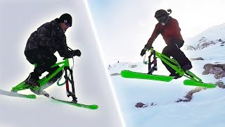 PROBAMOS LAS MEJORES BMX DE NIEVE BICIS SKIBIKE [upl. by Intyre]