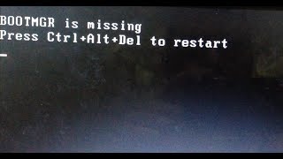 bootmgr is missing  solved fix [upl. by Ifill]