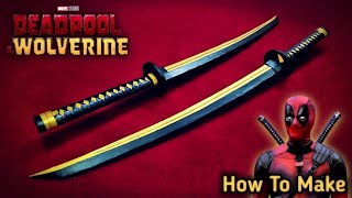 How To Make Deadpool Katana  Sword From Cardboard  Golden Girls  DIY Adamantium Katanas [upl. by Son]