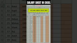 Make a Salary Sheet in Excel in 5 Minutes or Less  ComputerGuruTricks [upl. by Akinor]