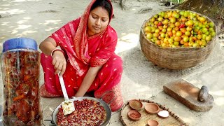 গ্রাম্যপদ্ধতিতে সব থেকে সহজ ও পারফেক্ট কুলের আচার রেসিপি  Home Made Kuler AcharBerry Pickle Reci [upl. by Luane]