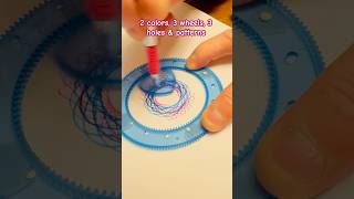 ASMR 2colors 3wheels 3holesamppatterns shorts asmr viral trending art design spirograph [upl. by Ku]