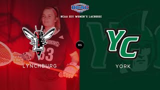 York College Pa vs Lynchburg Hornets Womens Lacrosse [upl. by Malvie]