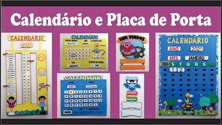 Calendários Escolar e Placas de Porta  Silvana Oficina do EVA [upl. by Boswall]