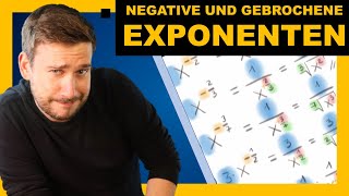 Potenzen mit negativen und gebrochenen Exponenten  Potenzen umformen Beispiele  Aufgabe 8 [upl. by Dolores315]