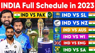 BCCI Announce India Full Schedule In 2023  India All Match Series amp Tour  IPL World Cup AsiaCup [upl. by Auqinehs]