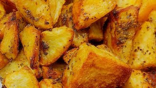 Crispy Roasted Potato Recipe By Europe and Food [upl. by Yentirb]