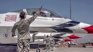 Air Force Thunderbirds Ground Crew and Pilots – Preflight Ground Routine And Takeoff [upl. by Alderson]