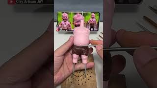 Clay Artisan JAY ：Handmade Clay Figure Covered in Mud and Smiling [upl. by Hafeetal]