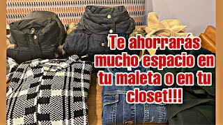 COMO DOBLAR LOS ABRIGOS Y CHAQUETAS PARA MÁS ESPACIO EN MALETAS O CLOSET [upl. by Aloysius301]