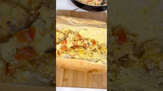 Sardines on eggs tastes so good😊 shortsfeed breakfast omelette asmr cooking foryou eggtoast [upl. by Madeleine273]