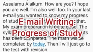 Class 6 7 8 amp 9 English Email writing progress of study email to your father [upl. by Akinehs302]