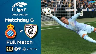 RCD Espanyol vs Madrid CFF  Liga F  MD6  JM02  EAFC25  PS5 4K60 [upl. by Cardie]