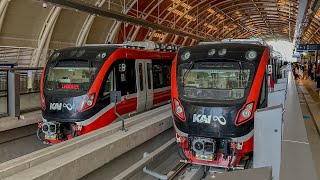 Kompilasi Kereta LRT Jakarta di Stasiun Kuningan [upl. by Sipple]