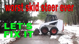 Repowering a Junk Skid Steer With The Wrong Engine [upl. by Loutitia]