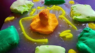 Melange argile de mousse verte dans Slime [upl. by Deehan]