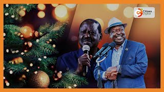 Raila Odinga attends Christmas church service in Bondo [upl. by Ehcadroj]