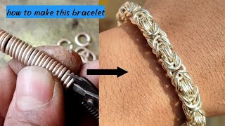 making byzantine chainmail bracelet  how i made this bracelet  paras jewellery workshop [upl. by Waechter283]