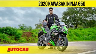 2020 Kawasaki Ninja 650 review  Your first big bike  First Ride  Autocar India [upl. by Namra]