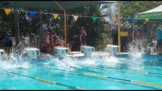 Hunter comes first place at his Interschool Swimming Carnival Lane 4 [upl. by Nooj842]