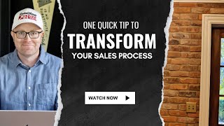 One Quick Tip to Transform Your Sales Process [upl. by Osbert217]