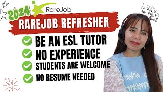 RAREJOB Application Process 2024  Be an ESL Tutor [upl. by Nolat]