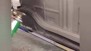 Escort mk1 floor spraying stone chip under seal [upl. by Capone]