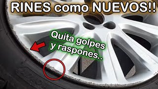 Como RESTAURAR los RINES del AUTO con RAYONES y RASPONES PROFUNDOS [upl. by Leiahtan]